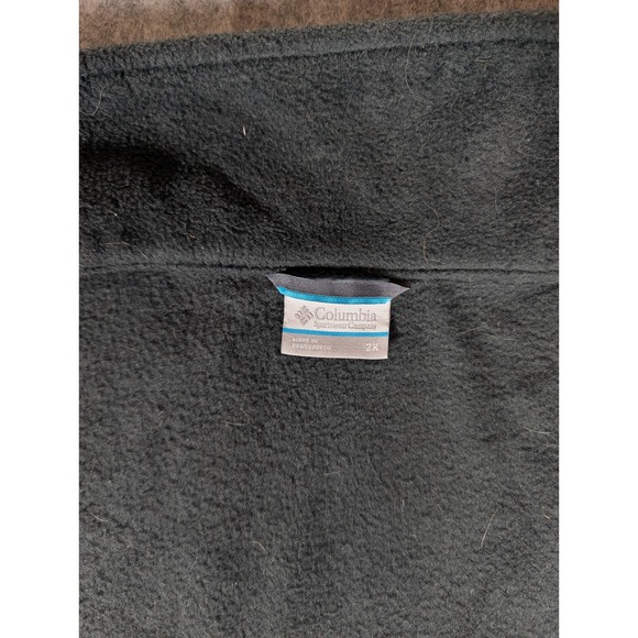 Columbia Mens Fleece Jacket Full Zip Gray Black 2X Outdoor Warm - Picture 6 of 10